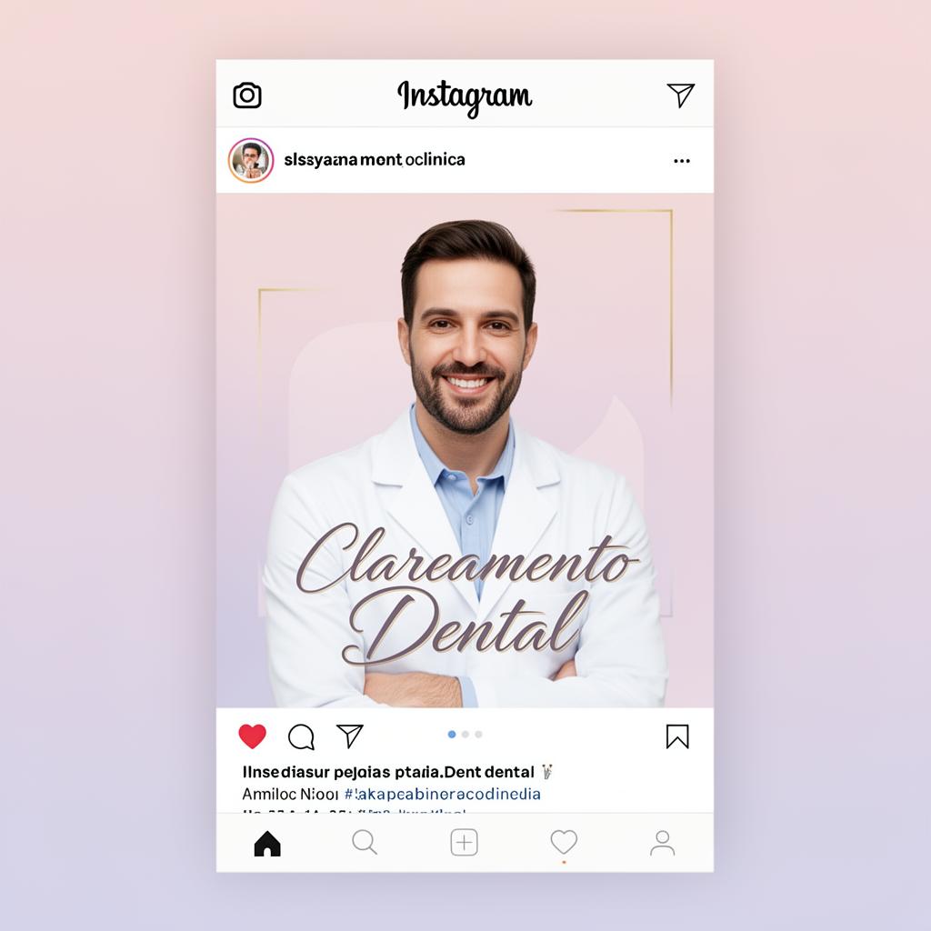 Exemplo de post gerado para dentista